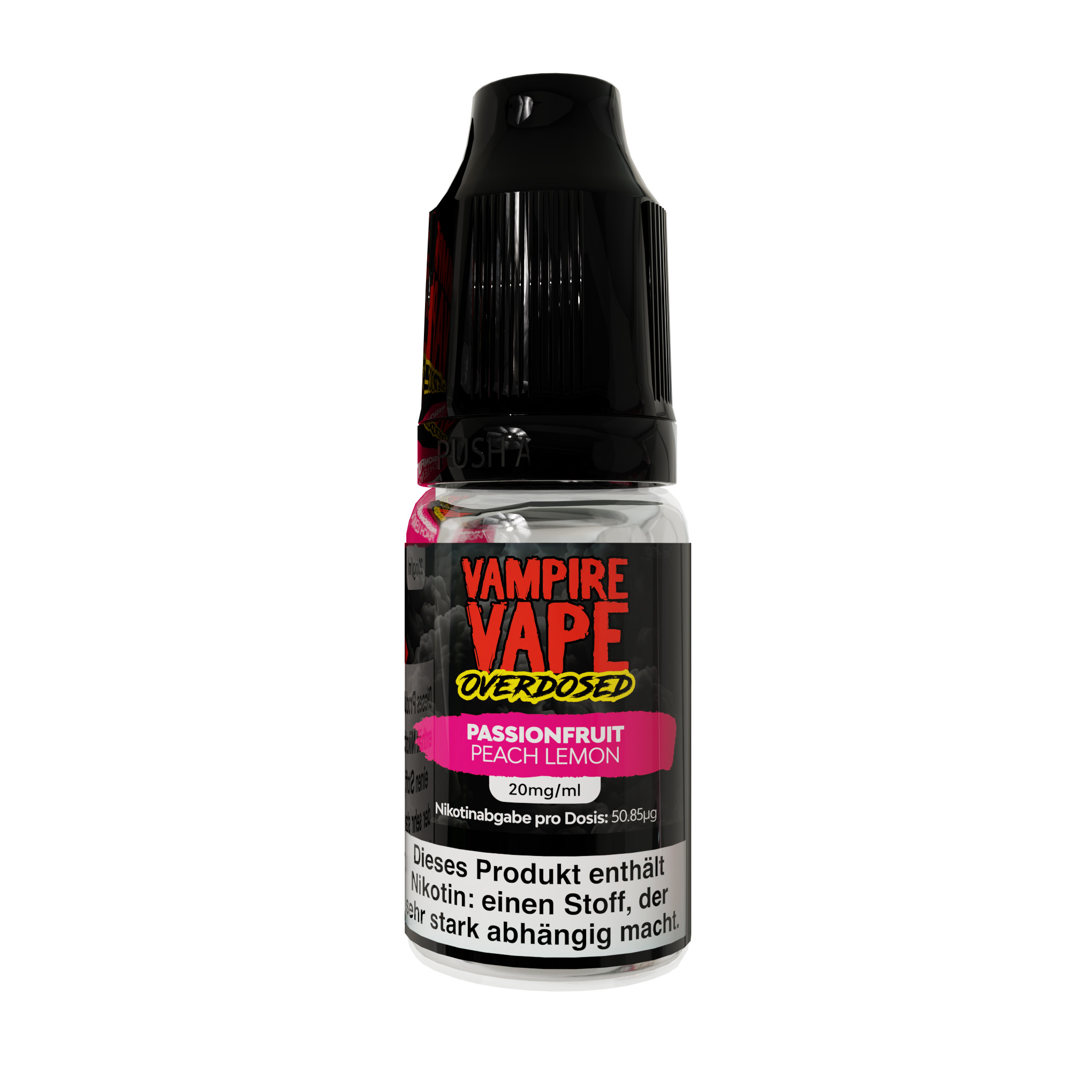 Vampire Vape Overdosed Nikotinsalz Liquid Passionfruit Peach Lemon 20mg 10ml