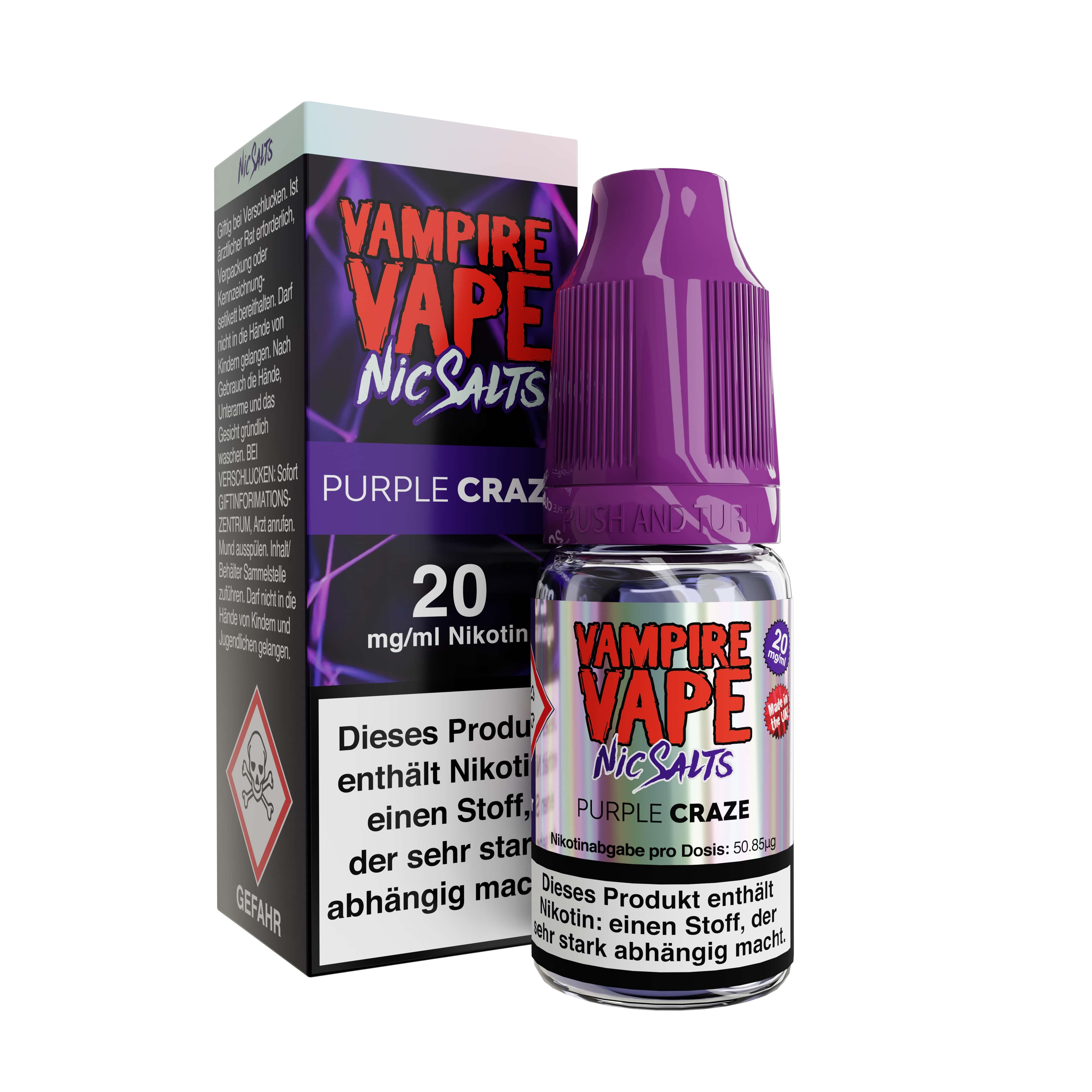 Vampire Vape - Purple Craze Nikotinsalz Liquid 10ml | 20mg/ml