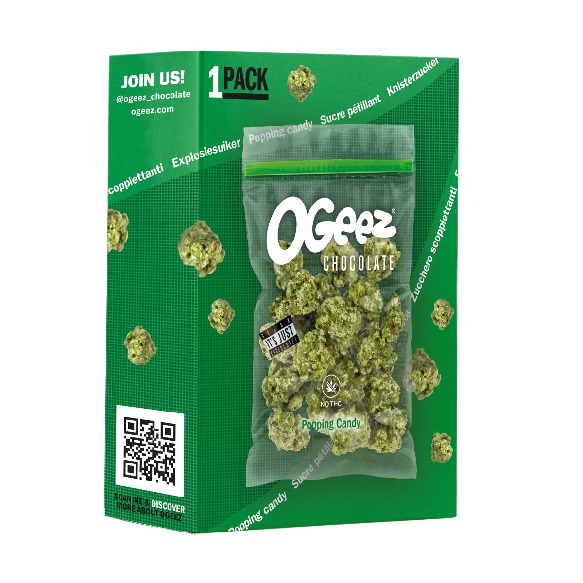 Ogeez - Schokolade Weed Optik Popping Candy 35g