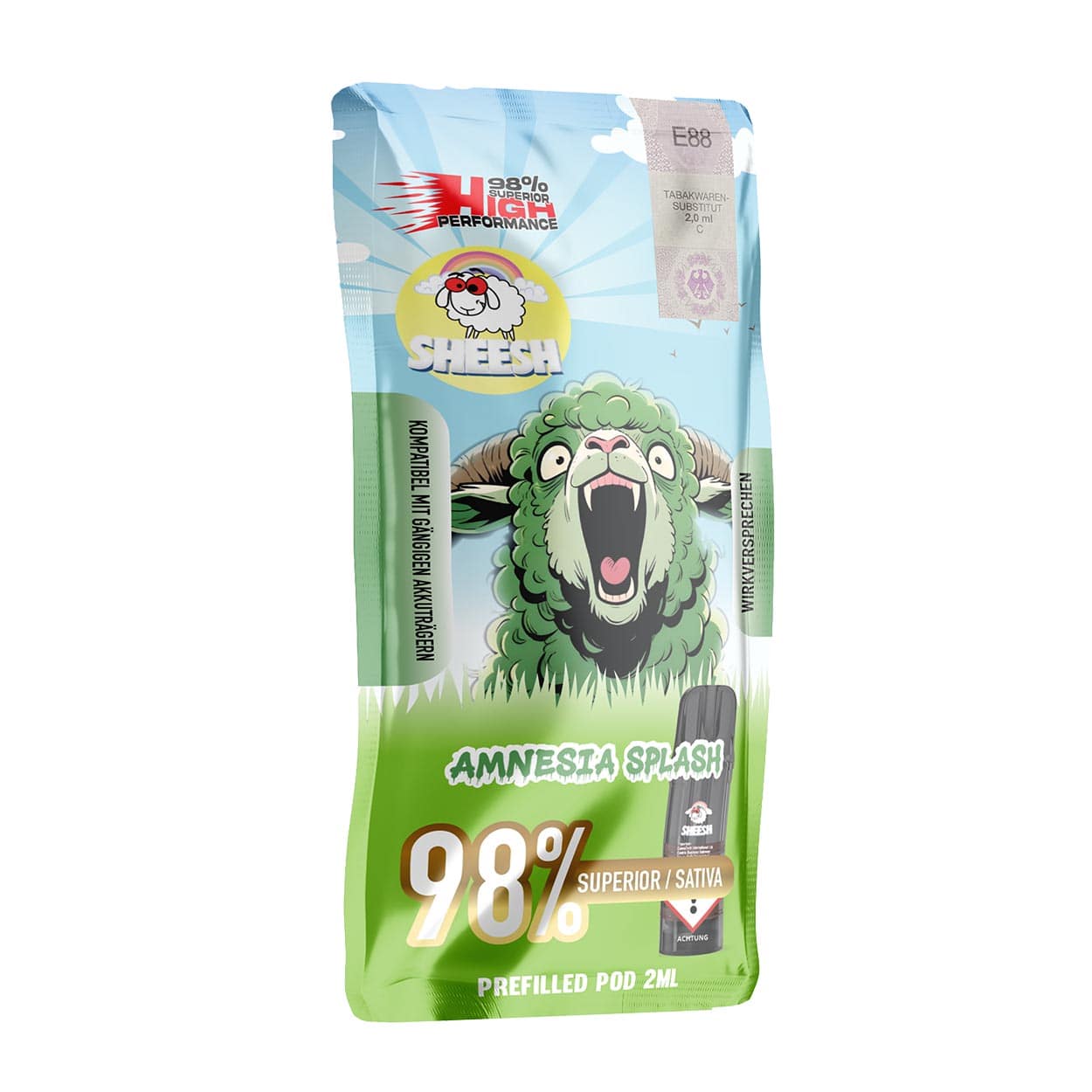 Sheesh Amnesia Splash Superior Signature Pod 2ml Sheesh Amnesia Splash Superior Signature Pod 2ml