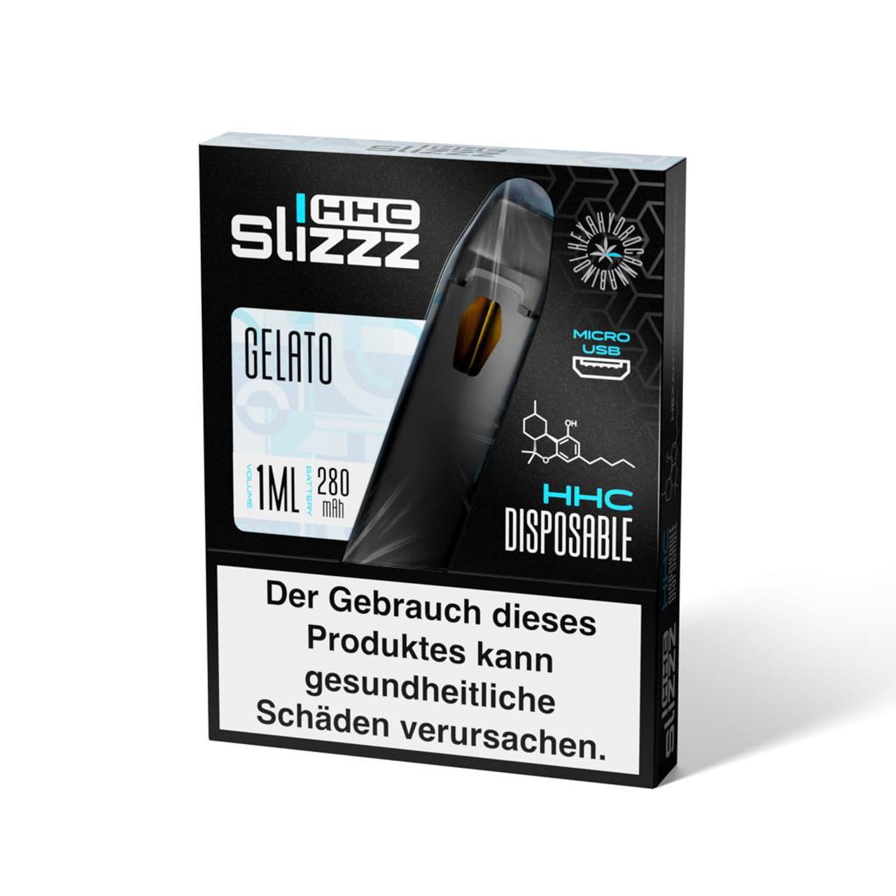 Slizzz HHC Vape Einweg E-Zigarette Gelato (95%)