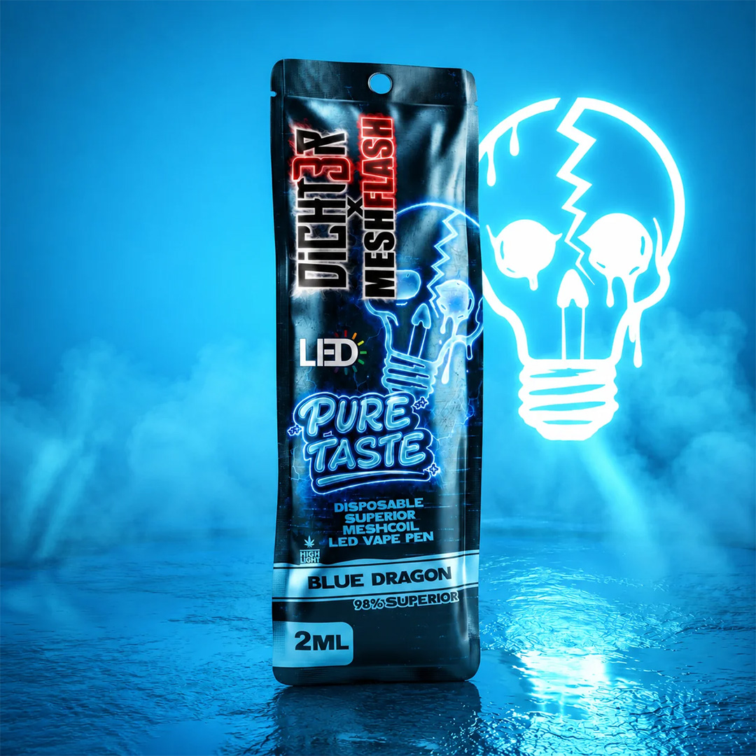 Dicht3er x Mesh Flash Superior Blend Vape Blue Dragon 2ml