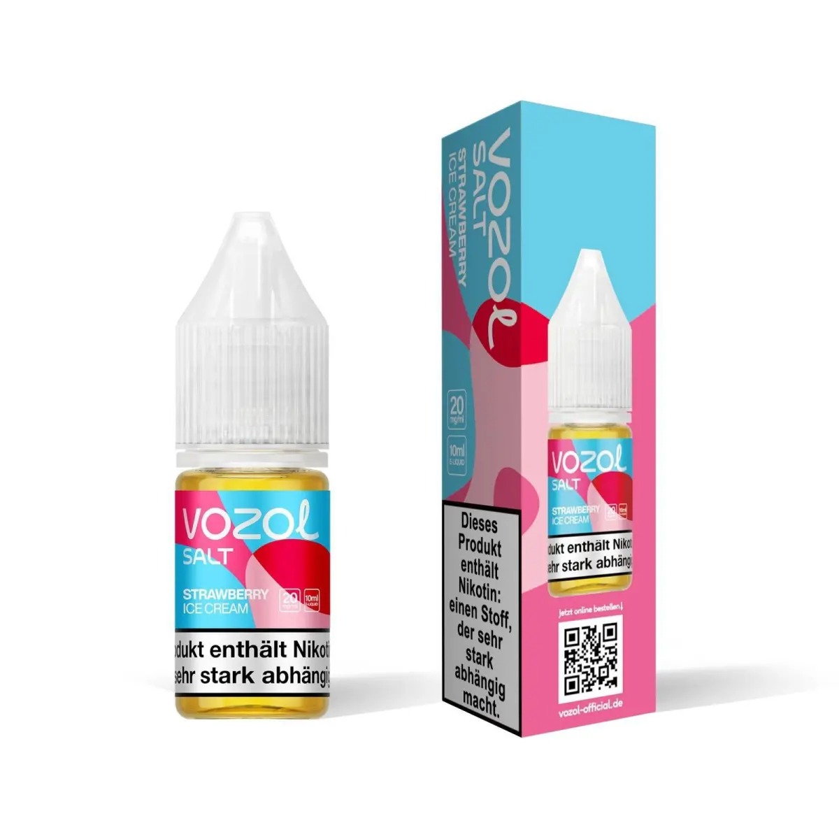 Vozol - Strawberry Ice Cream Nikotinsalz Liquid 10ml | 20mg/ml