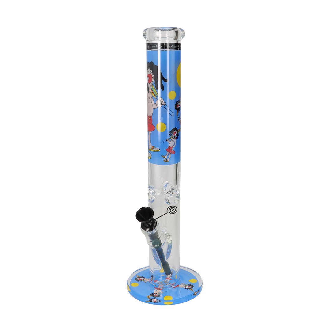 Super Heroes Glasbong Rasta Blau Zylinder 42cm Super Heroes Glasbong Rasta Blau Zylinder 42cm