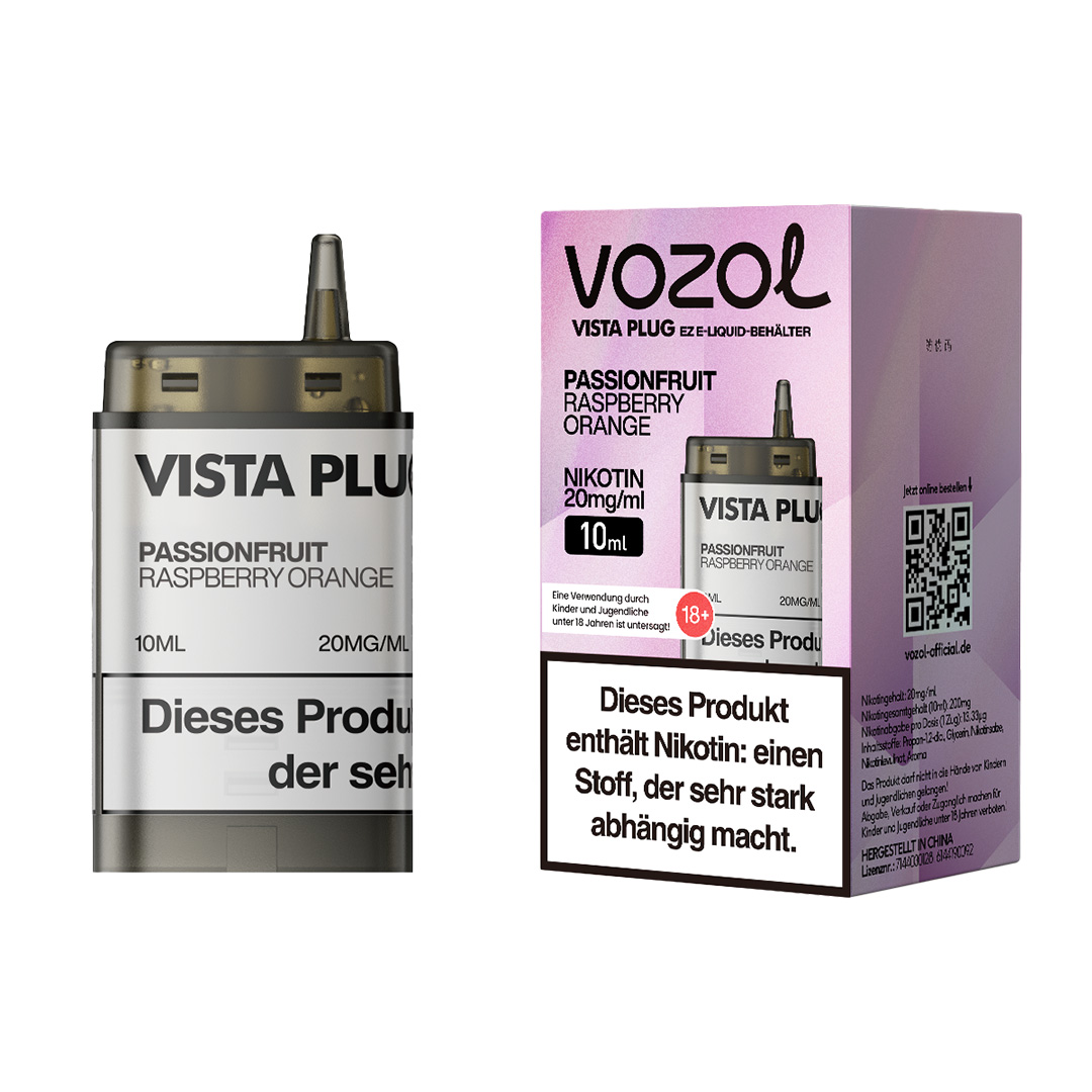 Vozol Vista Plug EZ Pod Passionfruit Raspberry Orange Vozol Vista Plug EZ Pod Passionfruit Raspberry Orange