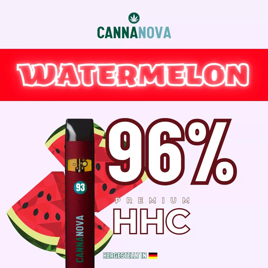 Cannanova HHC Vape Einweg E-Zigarette - Melon 1ml 96%