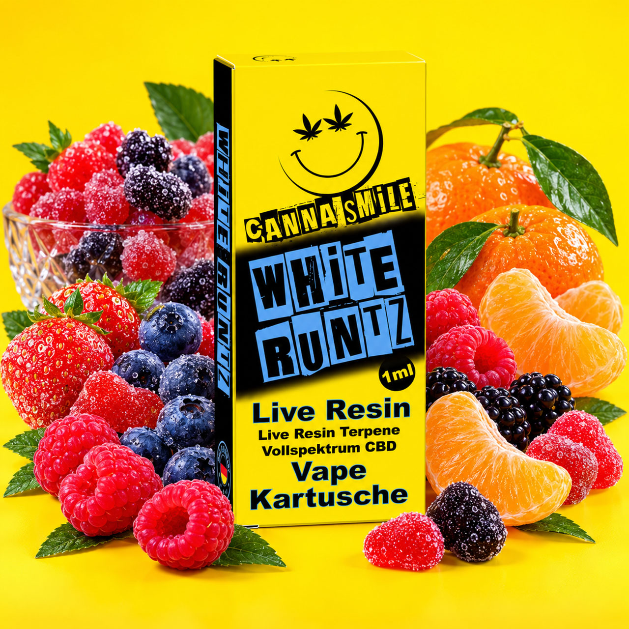 Canna Smile Live Resin CBD Kartusche White Runtz 1ml