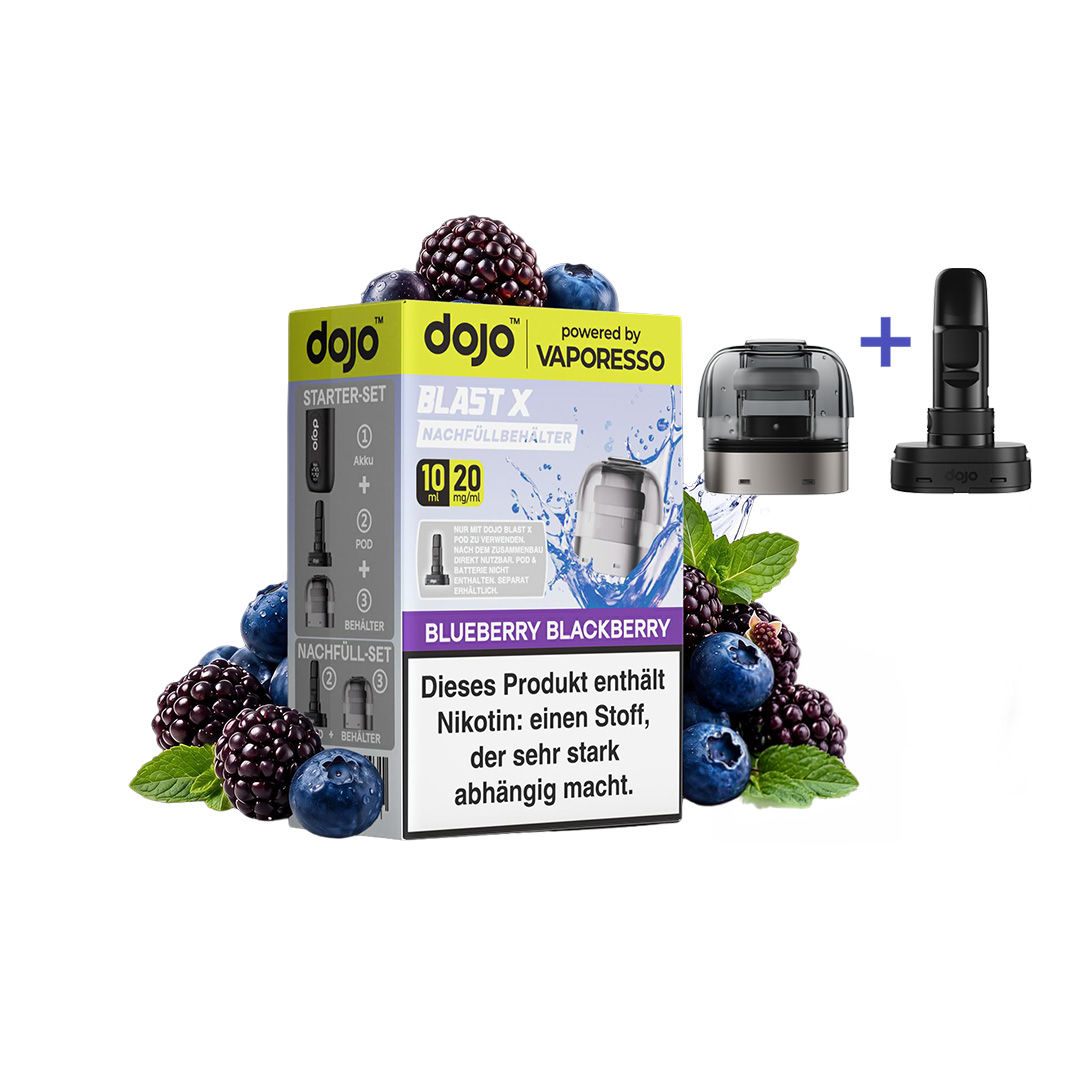 Dojo Blast X Pod Blueberry Blackberry 10ml Dojo Blast X Pod Blueberry Blackberry 10ml