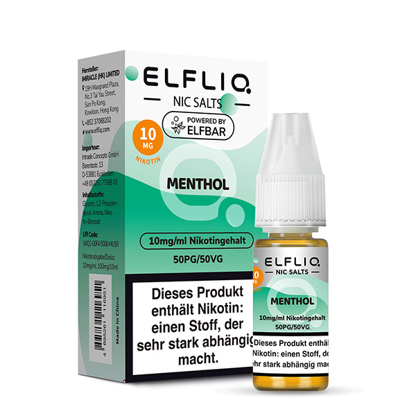 Elfbar Elfliq Menthol 10mg 10ml Elfbar Elfliq Menthol 10mg 10ml