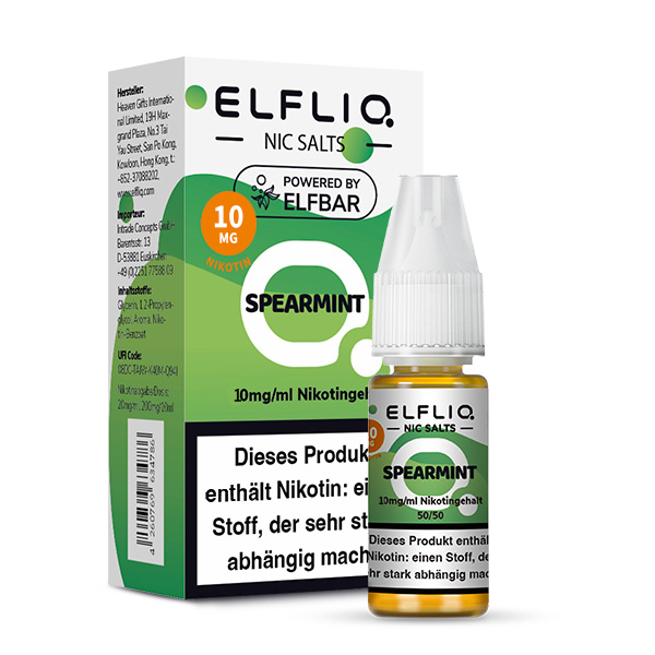 Elfbar Elfliq Spearmint 10mg 10ml Elfbar Elfliq Spearmint 10mg 10ml
