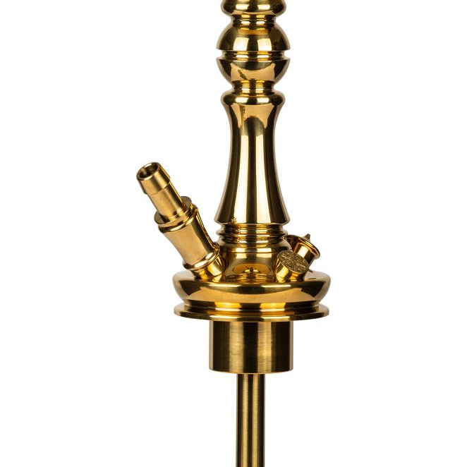 Moze Shisha Tradi M Gold Cut Glass Base Front