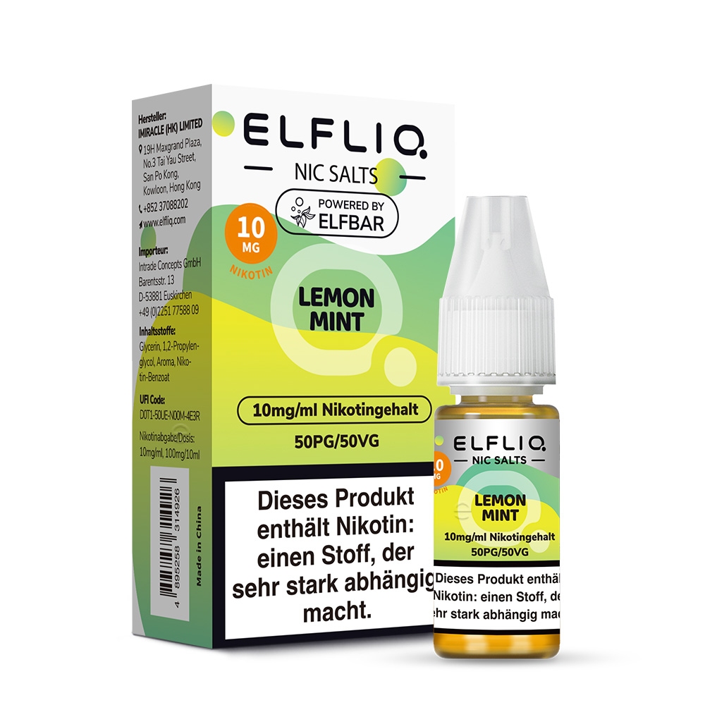 Elfliq Nikotinsalz Liquid Lemon Mint 10mg 10ml
