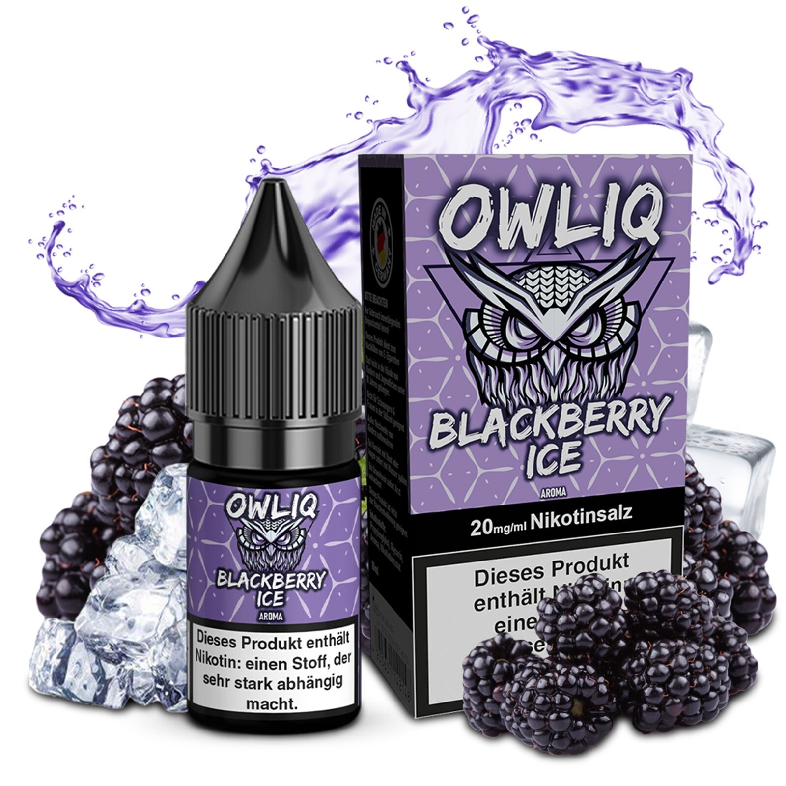 Owliq Liquid Blackberry Ice 10ml 20mg Owliq Liquid Blackberry Ice 10ml 20mg
