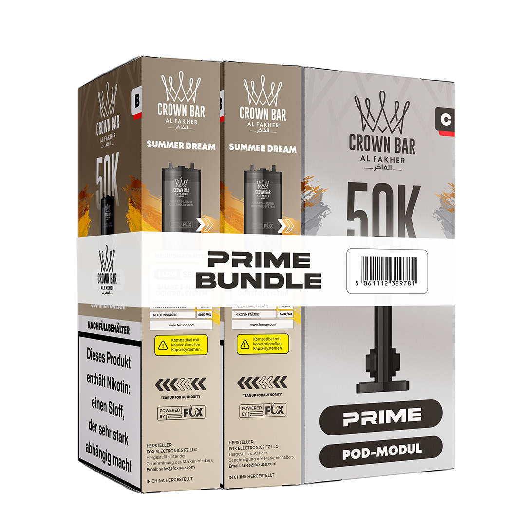 Al Fakher Crown Bar 50k Hypermax Prime Pod Bundle Summer Dream