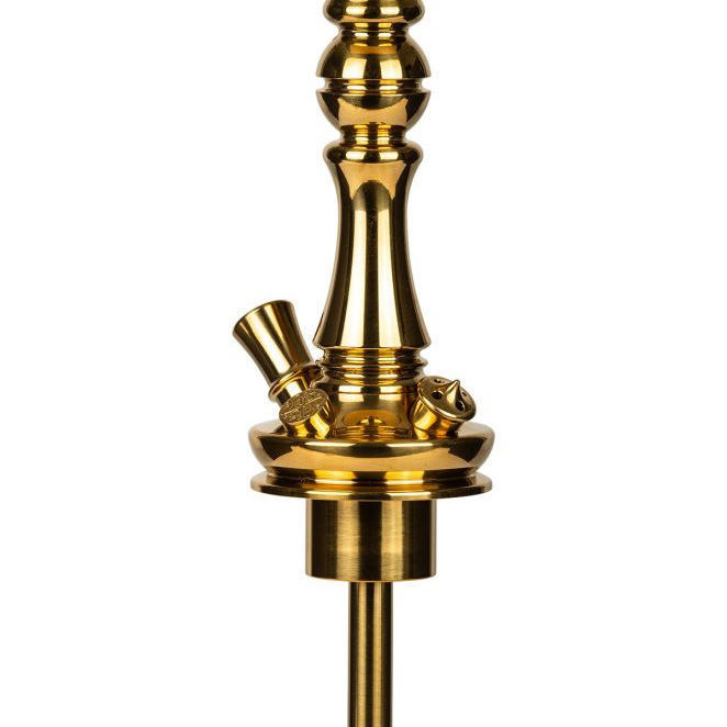 Moze Shisha Tradi M Gold Cut Glass Base Back