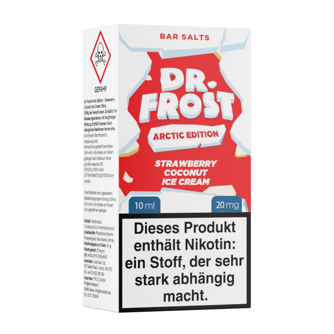 Dr. Frost Arctic Edition Strawberry Coconut Ice Cream Nikotinsalz Liquid 10ml 20mg Dr. Frost Arctic Edition Strawberry Coconut Ice Cream Nikotinsalz Liquid 10ml 20mg