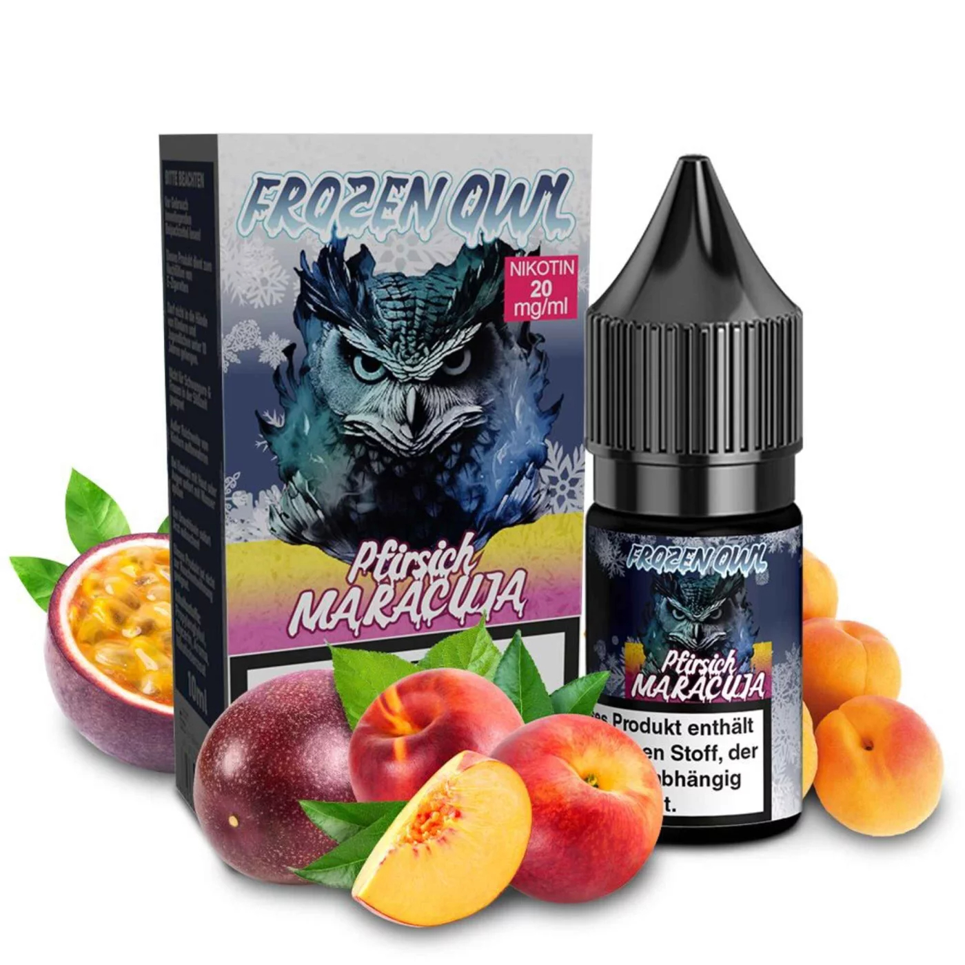 Frozen Owl - Pfirsich Maracuja Nikotinsalz Liquid 10ml | 20mg/ml