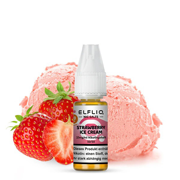 Elfbar Elfliq Strawberry Ice Cream 10ml 10mg Elfbar Elfliq Strawberry Ice Cream 10ml 10mg