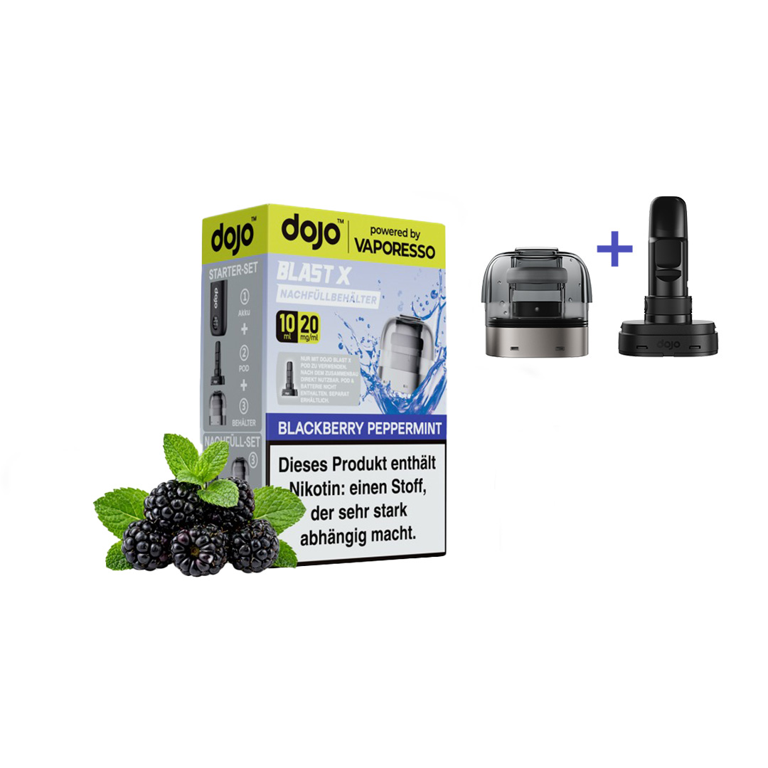 Dojo Blast X Pod Blackberry Peppermint 10ml Dojo Blast X Pod Blackberry Peppermint 10ml