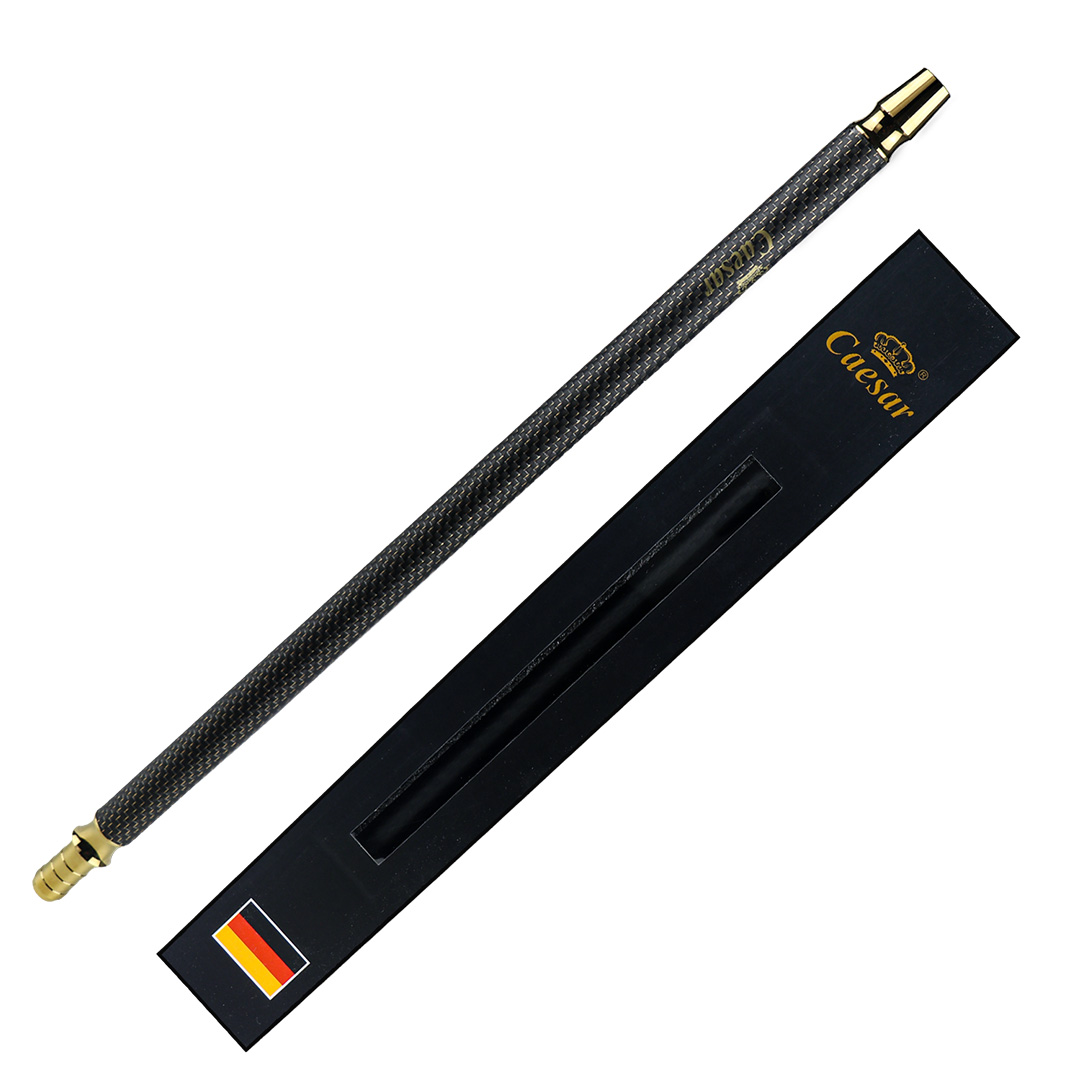 Caesar Shisha Carbon Mundstück Gold Line Matt 40cm