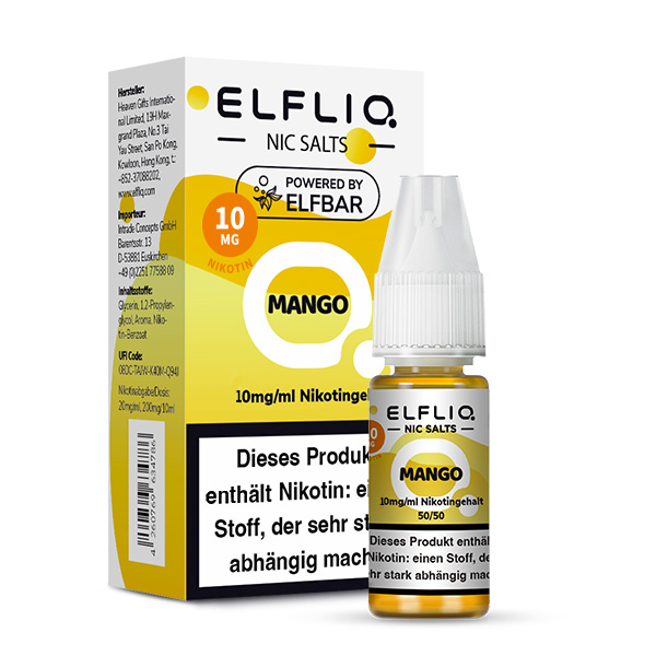 Elfbar Elfliq Mango 10mg 10ml Elfbar Elfliq Mango 10mg 10ml