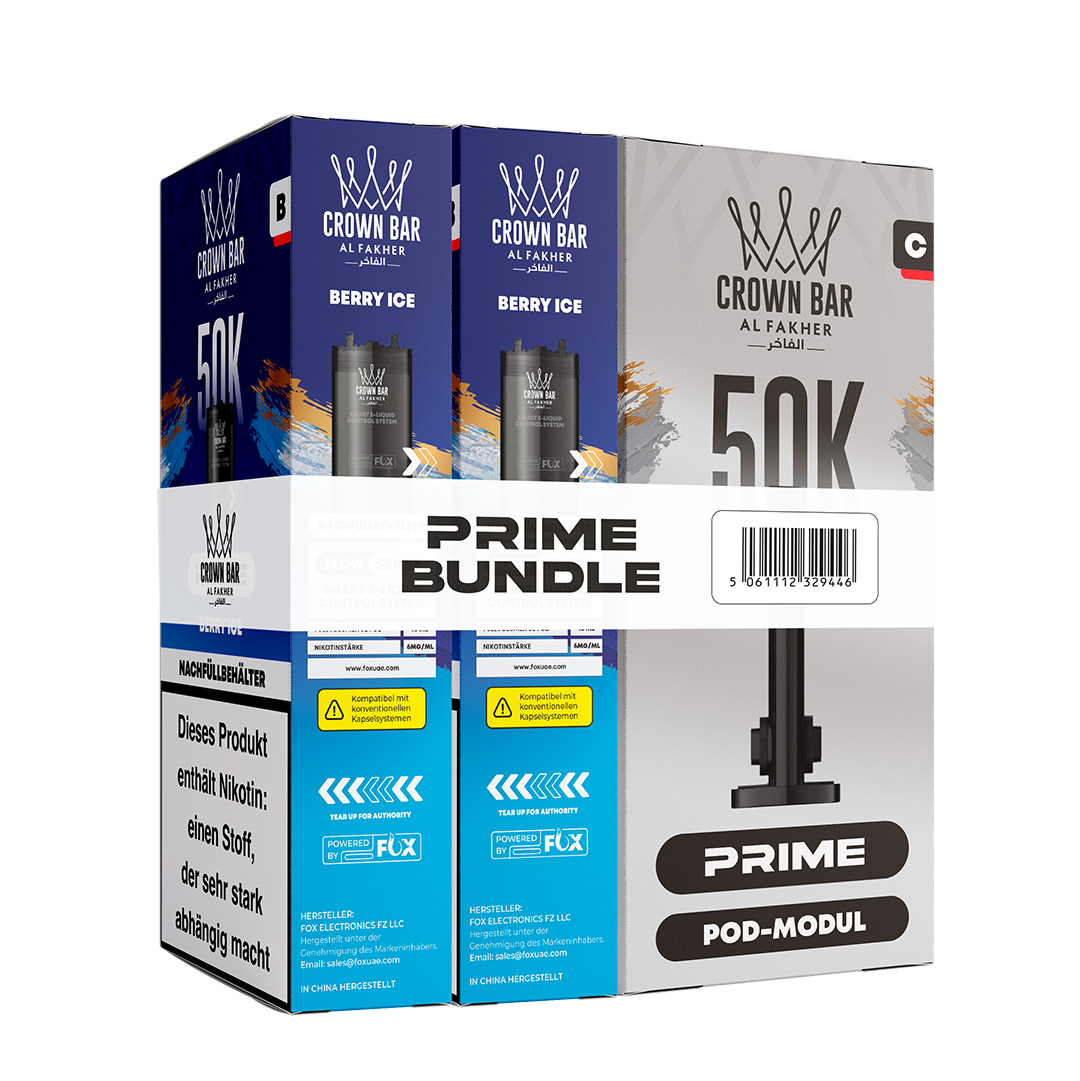 Al Fakher Crown Bar 50k Hypermax Prime Pod Bundle Berry Ice Al Fakher Crown Bar 50k Hypermax Prime Pod Bundle Berry Ice