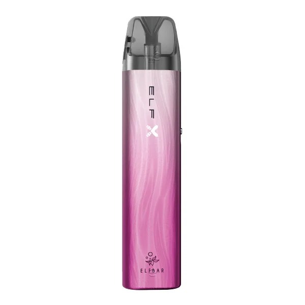 Elfbar ElfX Refillable Pod Kit Silver Pink Elfbar ElfX Refillable Pod Kit Silver Pink