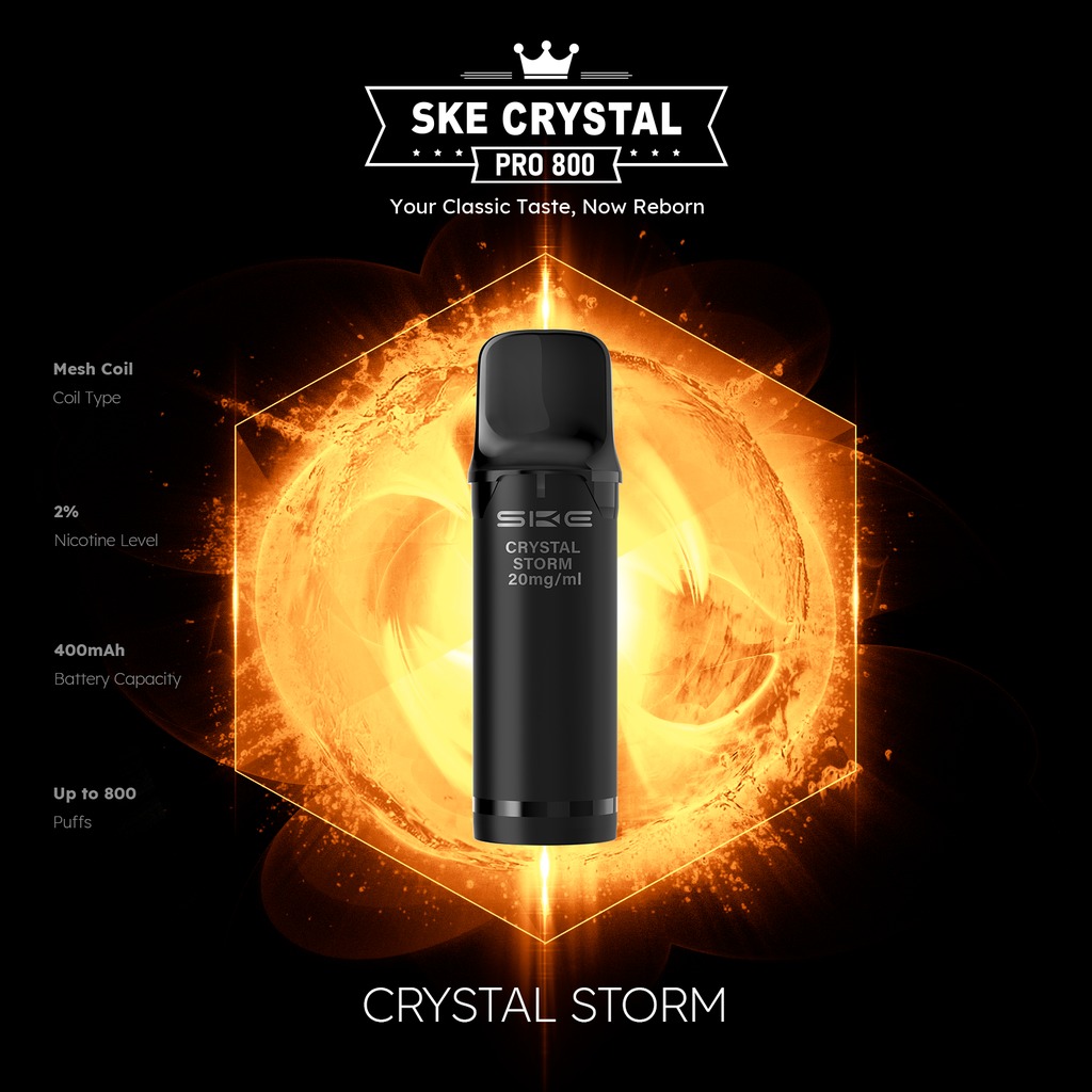 SKE Crystal Pro 800 Pod - Crystal Storm 2% Nikotin (2er Pack)