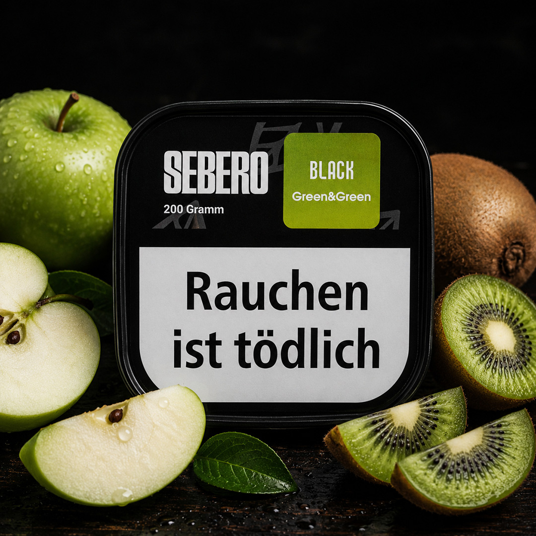 Sebero Black Shisha Tabak Green & Green 200g