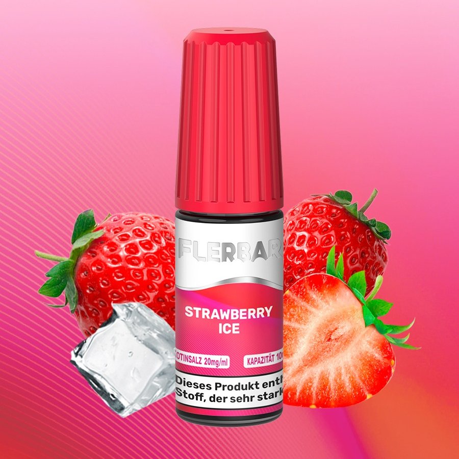 Flerbar - Strawberry Ice Nikotinsalz Liquid 10ml | 20mg/ml