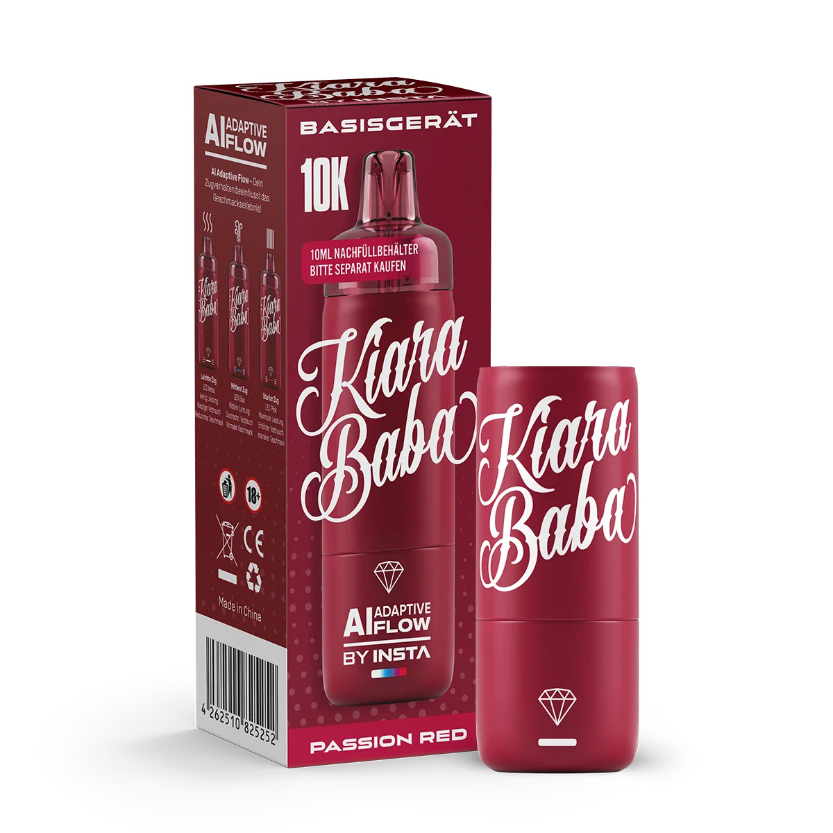 Kiara Baba 10K Akkuträger - Passion Red