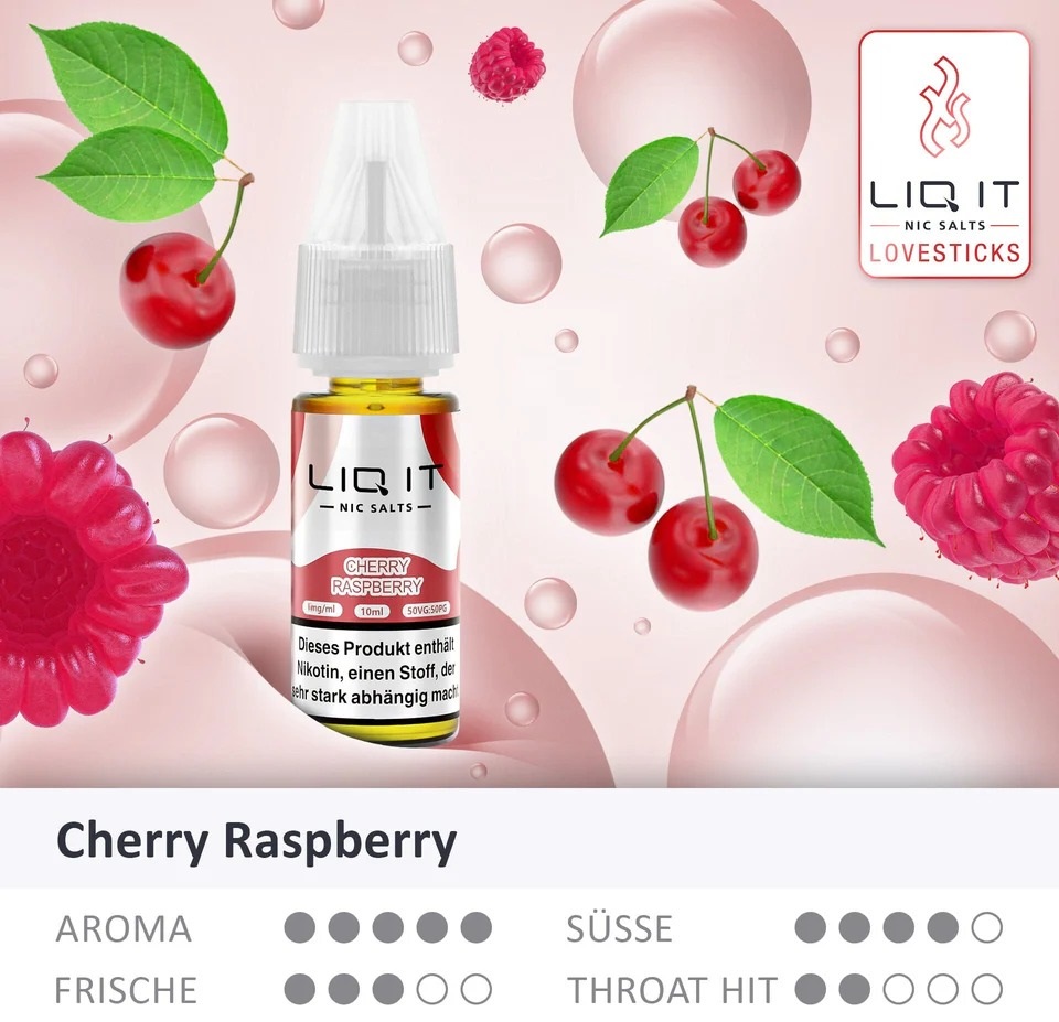 Lovesticks Liq It Liquid Cherry Raspberry 10ml Eigenschaften Lovesticks Liq It Liquid Cherry Raspberry 10ml Eigenschaften