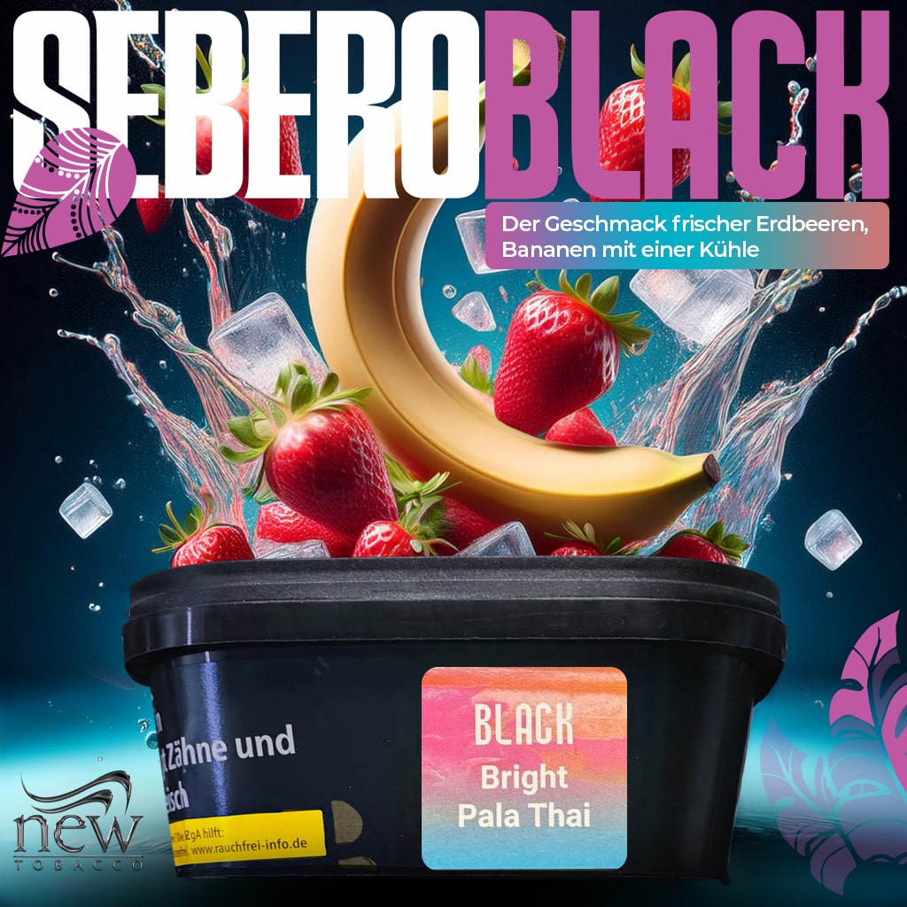 Sebero Black Shisha Tabak - Bright Pala Thai 200g