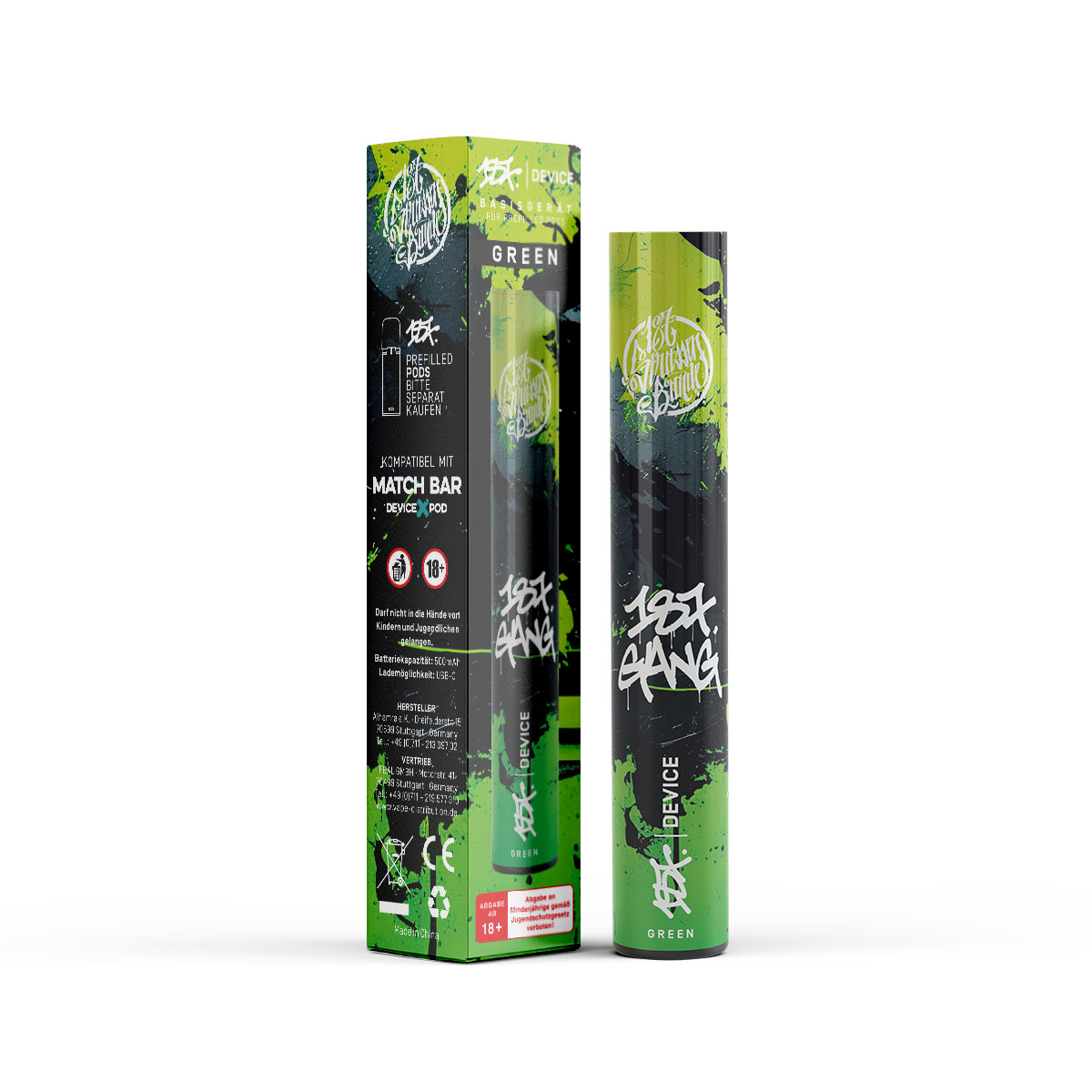187 Vape Basisgerät 187 Gang Green 187 Vape Basisgerät 187 Gang Green
