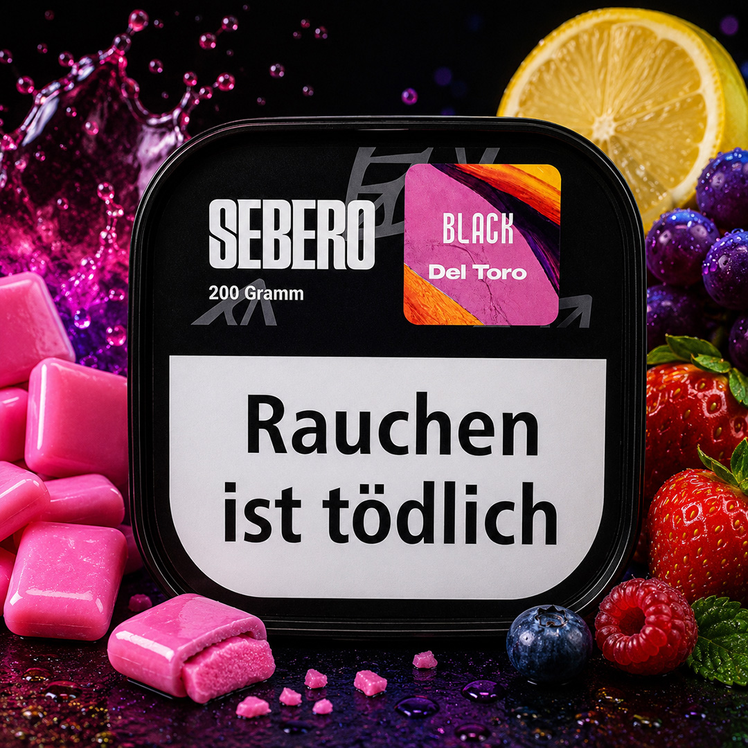 Sebero Darkblend Shisha Tabak Black Del Toro 200g