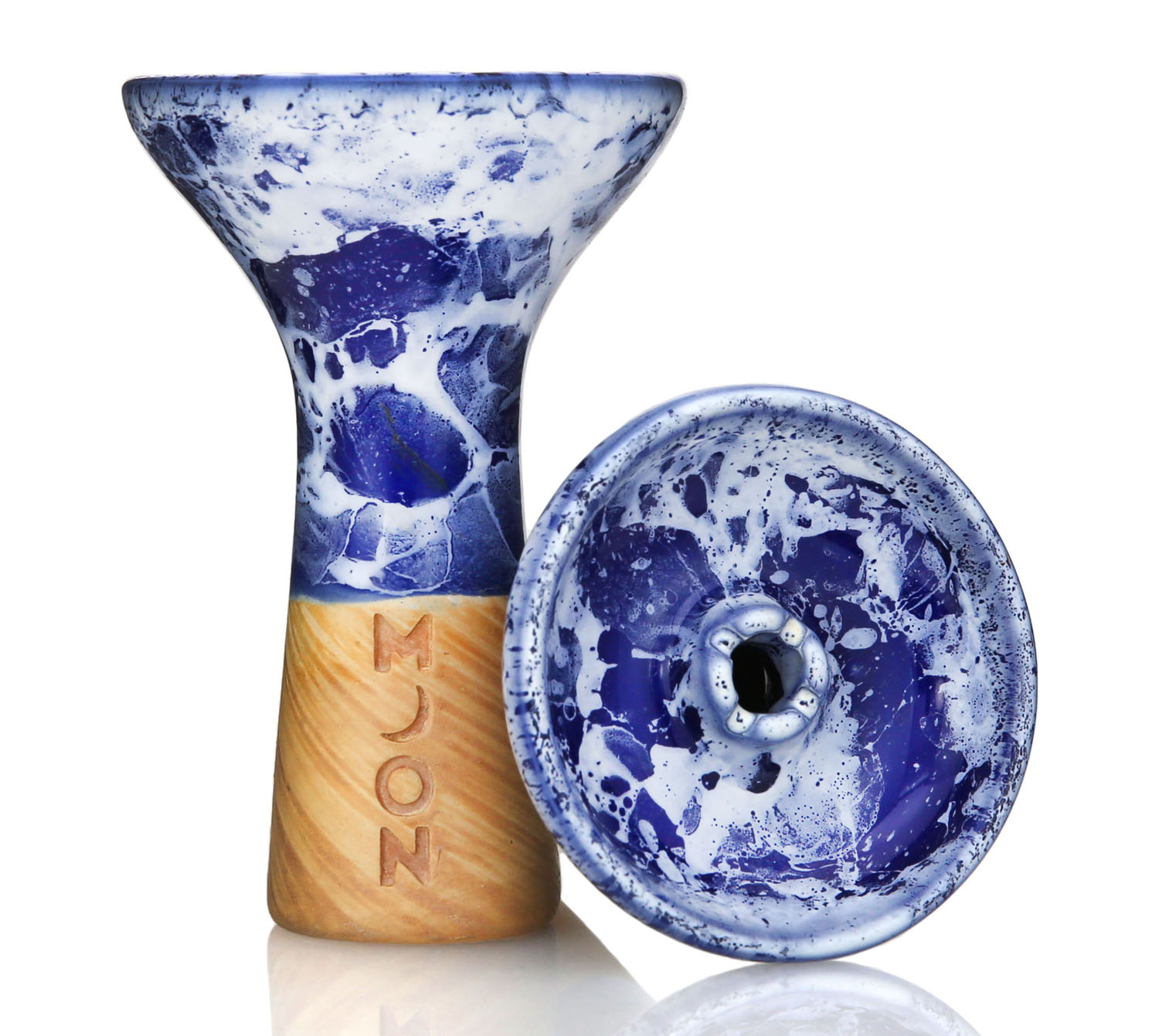Moon Phunnel Shisha Kopf Marble Blue Black Moon Phunnel Shisha Kopf Marble Blue Black
