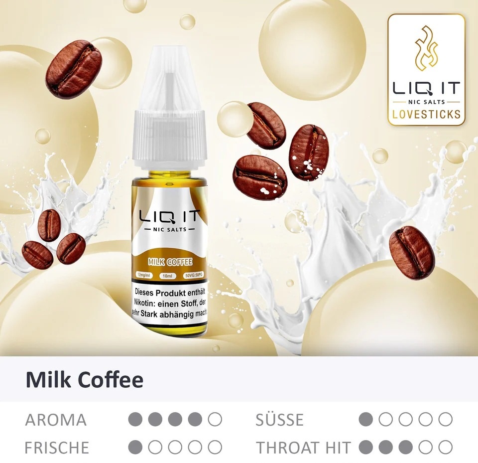 Lovesticks Liq It Liquid Milk Coffee 10ml Eigenschaften Lovesticks Liq It Liquid Milk Coffee 10ml Eigenschaften