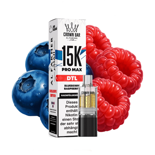 Al Fakher - Crown Bar 15K Pro Max DTL Pod - Blueberry Raspberry 10ml