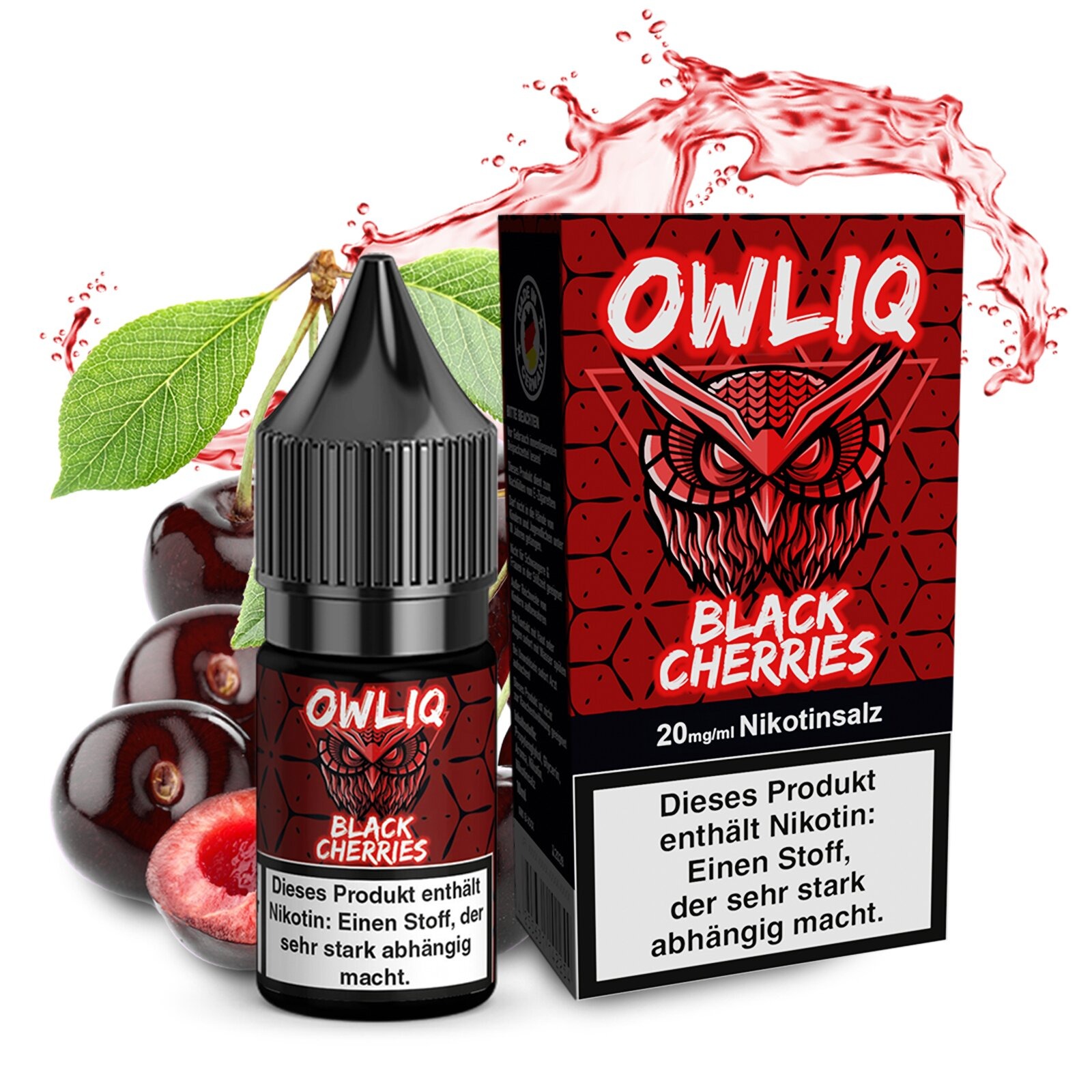 Owliq Liquid Black Cherries 10ml 20mg Owliq Liquid Black Cherries 10ml 20mg