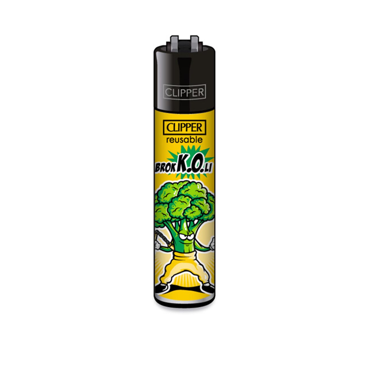 CLIPPER Feuerzeug - Brokkoli Collection - Motiv Brok K.O. li