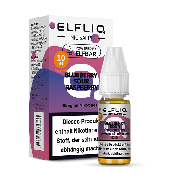 Elfbar Elfliq Blueberry Sour Raspberry 10mg 10ml Elfbar Elfliq Blueberry Sour Raspberry 10mg 10ml