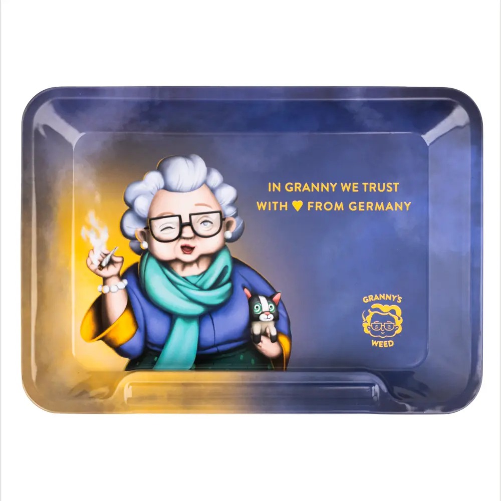 Granny's Weed - Granny's Rolling Tray Drehunterlage mit Joint Ablage - Small