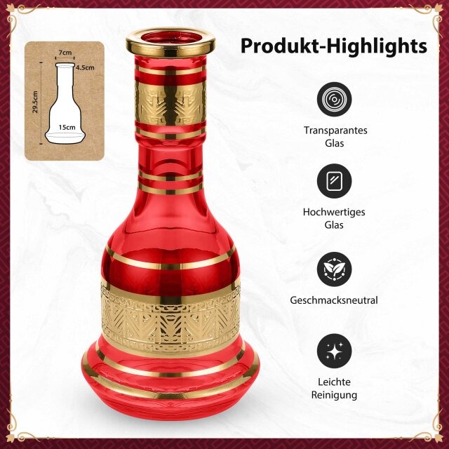 Luna Hookah Shisha Tradi Set Rot Bowl Luna Hookah Shisha Tradi Set Rot Bowl