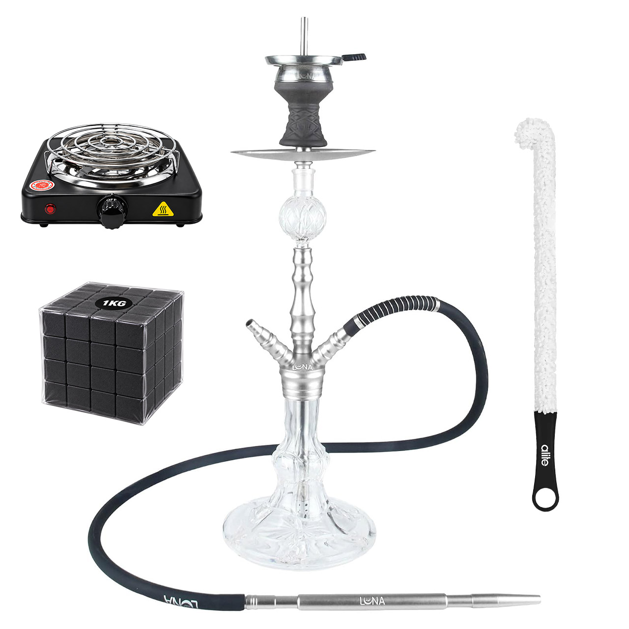 Luna Hookah Shisha Minima 2.0 Silber Komplettset Luna Hookah Shisha Minima 2.0 Silber Komplettset