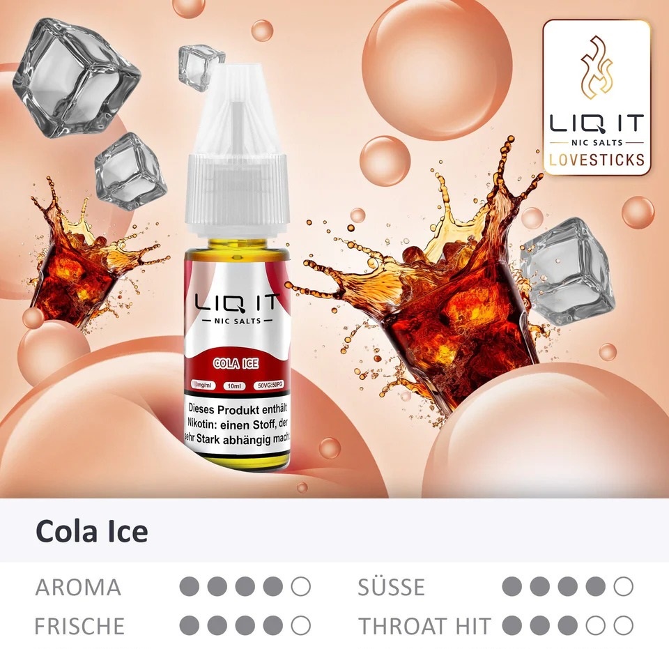 Lovesticks Liq It Liquid Cola Ice 10ml Eigenschaften Lovesticks Liq It Liquid Cola Ice 10ml Eigenschaften