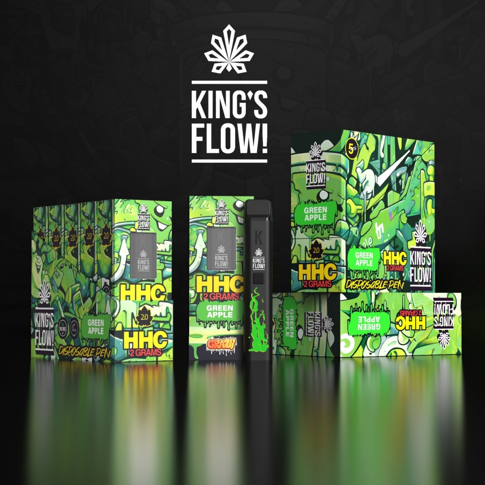 King's Flow! HHC Vape - Green Apple 2ml