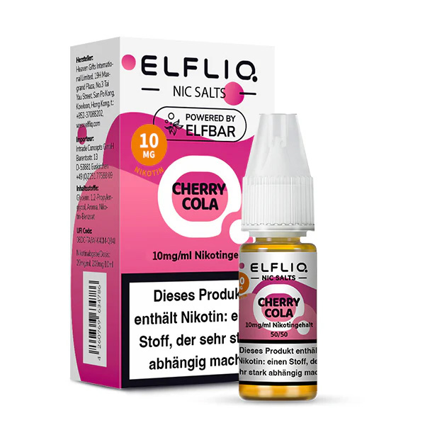 Elfbar Elfliq Cherry Cola 10ml 10mg Elfbar Elfliq Cherry Cola 10ml 10mg