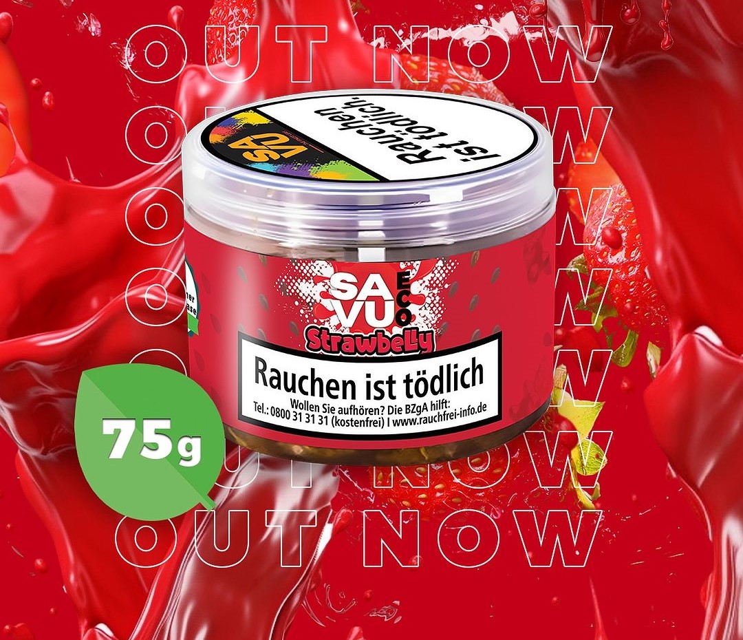 Savu Eco Pfeifentabak Strawbelly 75g Savu Eco Pfeifentabak Strawbelly 75g