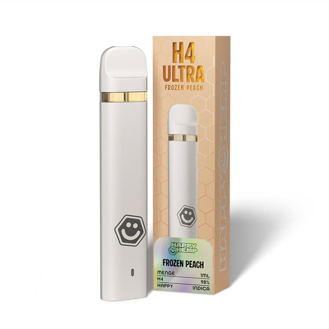Happy Hemp H4 Ultra Vape Frozen Peach 1ml Happy Hemp H4 Ultra Vape Frozen Peach 1ml