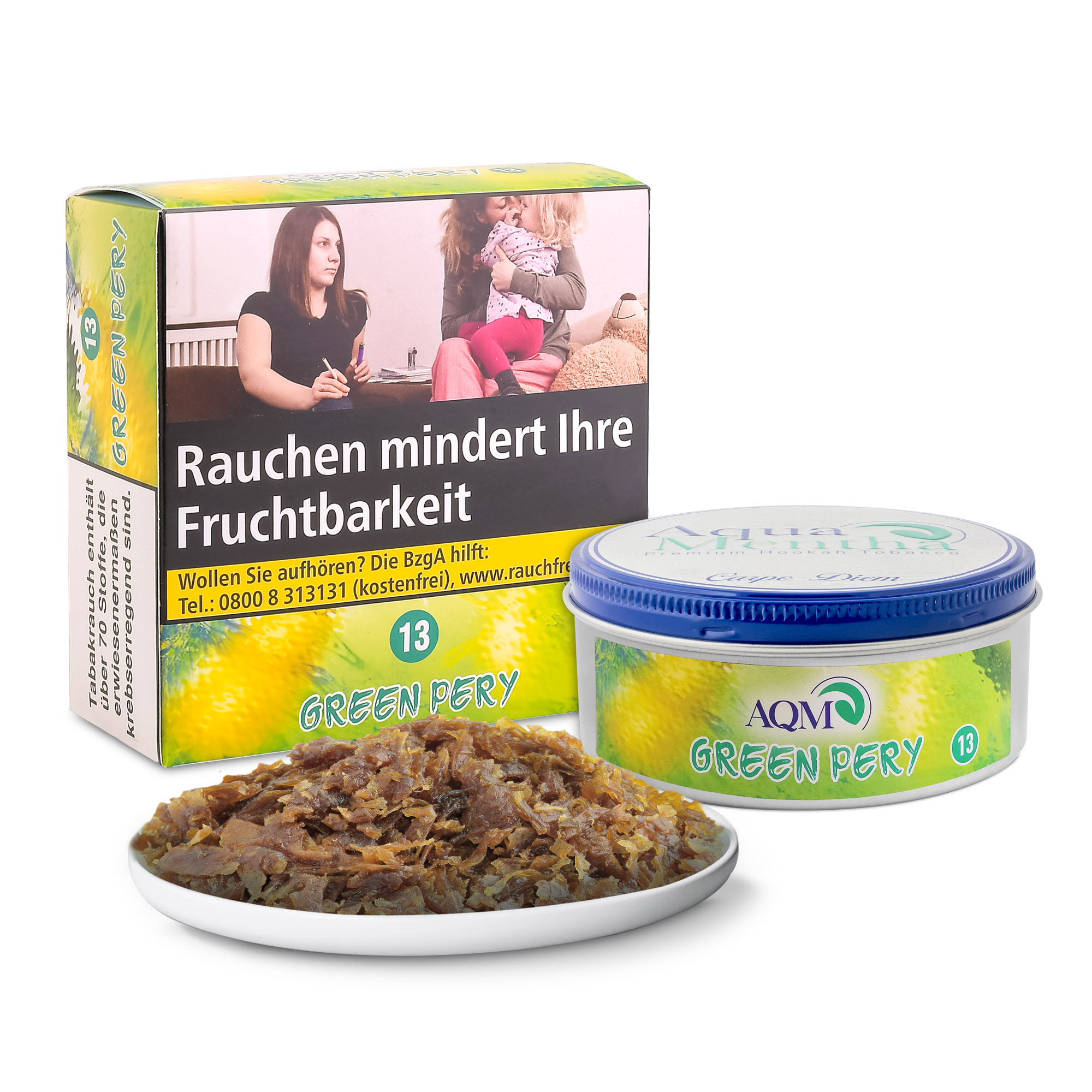 Aqua Mentha Shisha Tabak Green Pery #13 200g Aqua Mentha Shisha Tabak Green Pery #13 200g